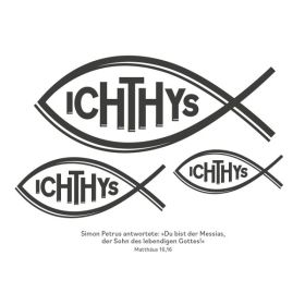 Produktbild des Artikels Autoaufkleber: Fische - Ichthys ()