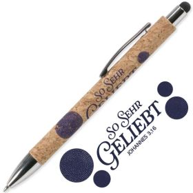 Produktbild des Artikels Kugelschreiber Kork "So sehr geliebt" (Schreibwaren)