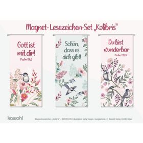 Magnet-Lesezeichen-Set: Kolibris