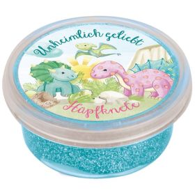 Springknete: Unheimlich geliebt (Dinos) mit Glitzer