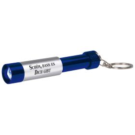 LED-Taschenlampe mit Schlüsselring - blau