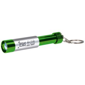 LED-Taschenlampe mit Schlüsselring - grün