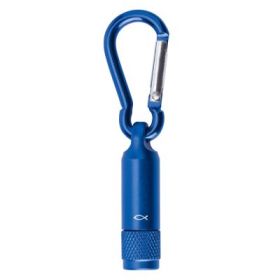 Produktbild des Artikels LED-Taschenlampe mit Karabiner "Ichthys" - blau (Schreibwaren)