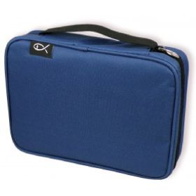 Bibeltasche XL "Fisch" - blau