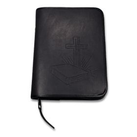 Produktbild des Artikels Kunstleder Bibelhülle "Bibel/Kreuz/Strahlen" Taschenbibel - anthrazit