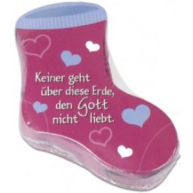 Sneaker-Socken "Keiner geht über diese Erde..." Mädchen, pink