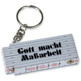 Schlüsselanhänger "Mini-Zollstock" 50 cm - weiß
