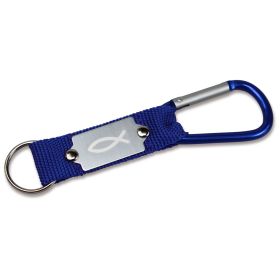 Produktbild des Artikels Schlüsselanhänger mit Karabinerhaken - blau ()
