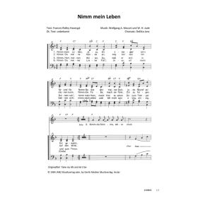 Produktbild des Artikels Nimm mein Leben / Take my life and let it be (Noten - Download)