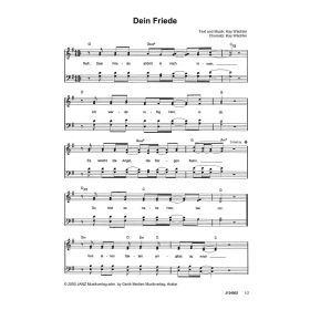 Produktbild des Artikels Dein Friede (Noten - Download)
