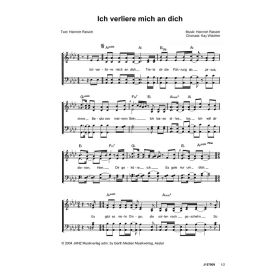 Produktbild des Artikels Ich verliere mich an dich (Noten - Download)