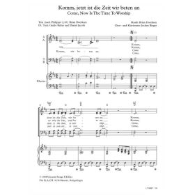 Produktbild des Artikels Noten - Download Komm, jetzt ist die Zeit wir beten an / Come Now Is The Time To Worship