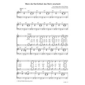 Produktbild des Artikels Noten - Download Wenn die Herrlichkeit des Herrn erscheint