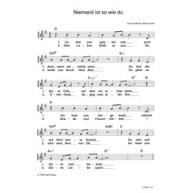 Produktbild des Artikels Noten - Download Niemand ist so wie du
