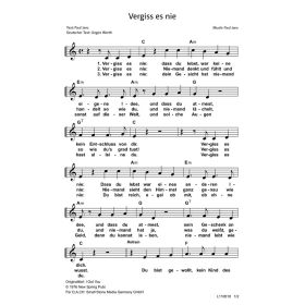 Produktbild des Artikels Noten - Download Vergiss es nie / I Got You