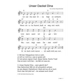 Produktbild des Artikels Unser Dackel Dina (Noten - Download)