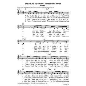 Produktbild des Artikels Dein Lob sei immer in meinem Mund / Ever Be (Noten - Download)