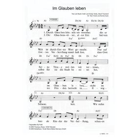 Produktbild des Artikels Im Glauben leben / By Faith (Noten - Download)