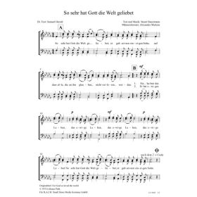 Produktbild des Artikels So sehr hat Gott die Welt geliebet / For God so loved the world (Noten - Download)