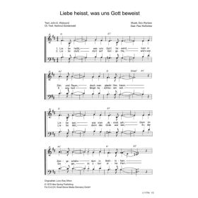 Produktbild des Artikels Liebe heisst, was uns Gott beweist / Love Was When (Noten - Download)