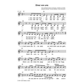Produktbild des Artikels Noten - Download Einer von uns