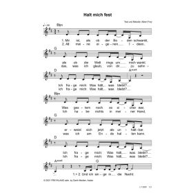 Produktbild des Artikels Noten - Download Ich halt mich fest