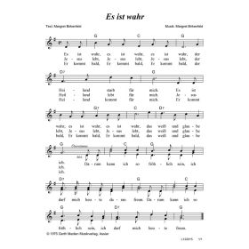 Produktbild des Artikels Noten - Download Es ist wahr