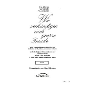 Produktbild des Artikels Wir verkündigen euch große Freude (VIOLA) (Noten - Download)