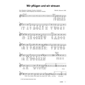 Produktbild des Artikels Wir pflügen und wir streuen (Noten - Download)