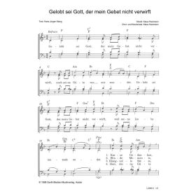 Produktbild des Artikels Gelobt sei Gott, der mein Gebet nicht verwirft (Noten - Download)