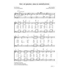 Produktbild des Artikels Herr, wir glauben, dass du wiederkommst / We will Glorify (Noten - Download)