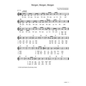 Produktbild des Artikels Morgen, Morgen, Morgen (Noten - Download)