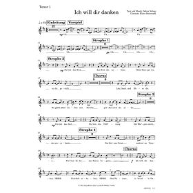 Ich will dir danken (Tenor 1)