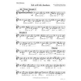 Produktbild des Artikels Ich will dir danken (Solo-Stimme) (Noten - Download)