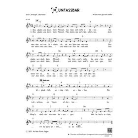 Produktbild des Artikels Unfassbar (einstimmig) (Noten - Download)