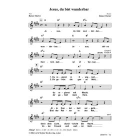 Produktbild des Artikels Noten - Download Jesus, du bist wunderbar