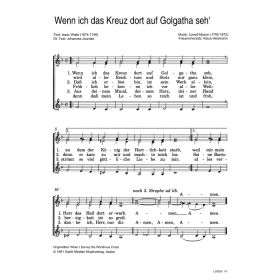 Produktbild des Artikels Wenn ich das Kreuz dort auf Golgatha seh / When I Survey the Wondrous Cross (Noten - Download)