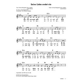 Produktbild des Artikels Noten - Download Seine Liebe endet nie / God Will Care For Me