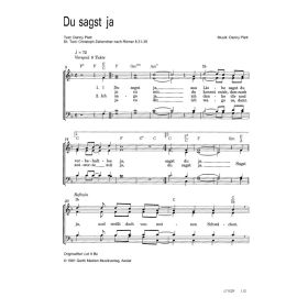 Produktbild des Artikels Du sagst ja / Let me be (Noten - Download)