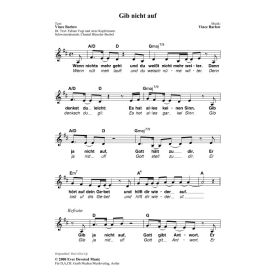 Produktbild des Artikels Gib nicht auf / Don't Give Up (Noten - Download)