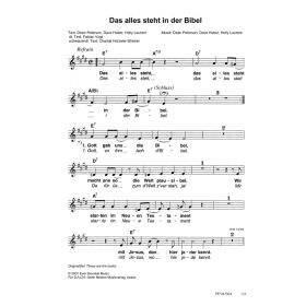 Produktbild des Artikels Das alles steht in der Bibel / These are the books (Noten - Download)