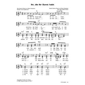 Produktbild des Artikels Noten - Download Ihr, die ihr Durst habt / All Who Are Thirsty