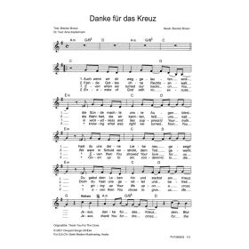 Produktbild des Artikels Noten - Download Danke für das Kreuz / Thank You For The Cross