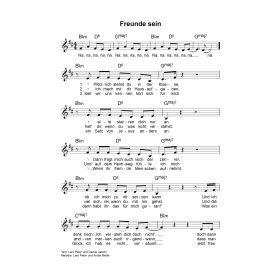 Produktbild des Artikels Freunde sein (Noten - Download)