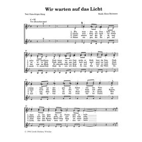 Produktbild des Artikels Noten - Download Wir warten auf das Licht