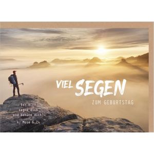 Produktbild des Artikels Faltkarte "Viel Segen zum Geburtstag" - Wanderer (Schreibwaren)