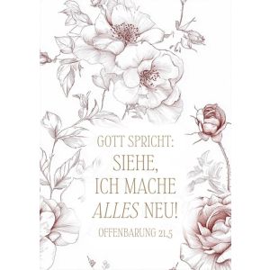 Produktbild des Artikels Jahreslosung 2026 - Postkarten "Rosen" 12 Stück (Schreibwaren)