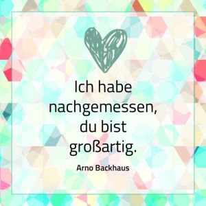 Produktbild des Artikels Magnet: Ich habe nachgemessen, du bist großartig. ()