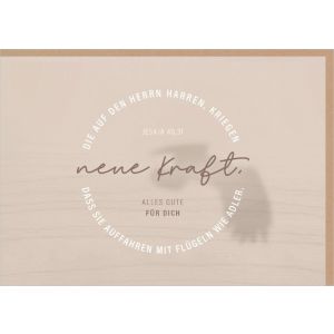 Produktbild des Artikels Faltkarten "neue Kraft" Jesaja 40:31 (Schreibwaren)