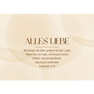 Produktbild des Artikels Postkarte "Alles Liebe" (Schreibwaren)